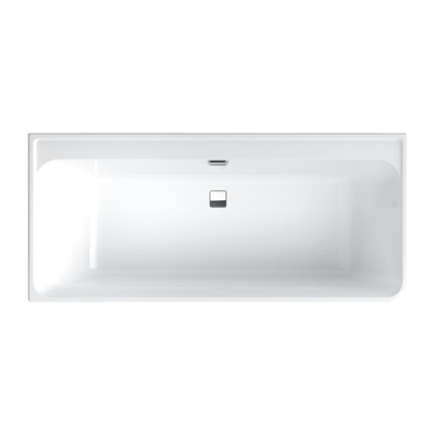 Villeroy & Boch Collaro bain d'angle semi-autoportant - 180x80cm - rectangulaire angle gauche trop-plein chromé Acrylique Blanc Brillant