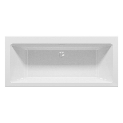 Riho Rethink Cubic baignoire encastrée - 180x80cm - modèle spécial mural - acrylique - blanc brillant