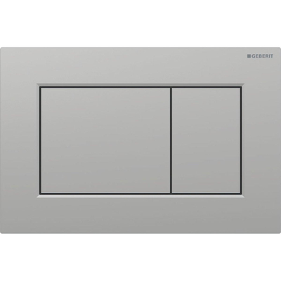 Plaque de commande Geberit Sigma01 - chasse d'eau à 2 boutons - carré - laqué chrome mat