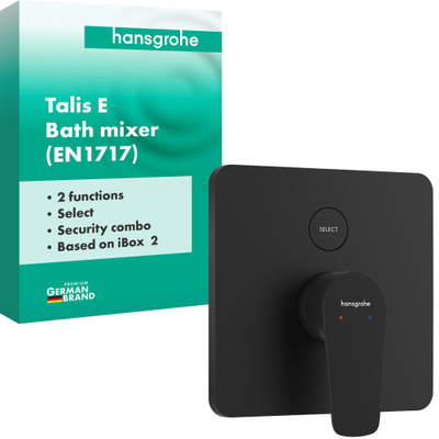 Hansgrohe Talis E douchemengkraan voor iBox Universal 2 mat zwart
