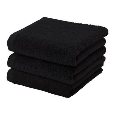 Aquanova London Handdoek - 55x100cm - 3 stuks - Zwart