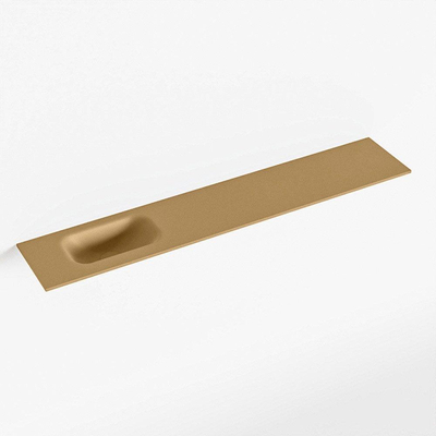 Mondiaz EDEN Lavabo - 120x23x0.9cm - vasque à gauche - sans trous de robinet - pour meuble de toilettes - Solid surface - Oro
