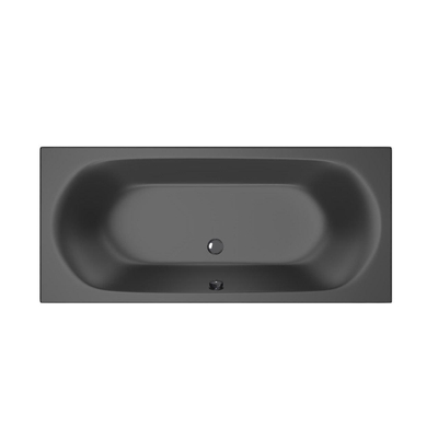 Xenz Cuba Duobad - 180x80x51 - afvoer Midden - acryl - ebony OUTLETSTORE