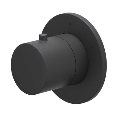 IVY Bond Élément de finition - 3 voies - inverseur d'arrêt - symmetry - rosace ronde - Noir mat PED