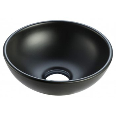 Wiesbaden Kimo vasque à poser ronde 28 x 10 cm céramique noir mat