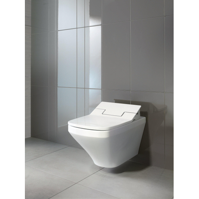 Duravit DuraStyle pack WC suspendu à chasse profonde sans rebord avec fixation dissimulée 37x62cm incl. abattant WC douche Slim Sensowash blanc