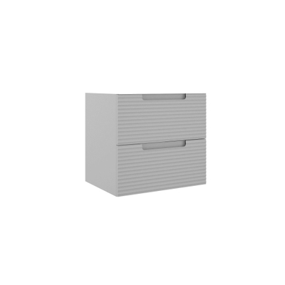 Saniclass Prime Balance Wastafelonderkast - 60x55x44.9cm - 2 lades - Geintegreerde greep - MDF - mat greige (grijs)