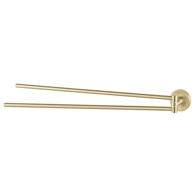 Haceka Kosmos Porte-serviettes - 46cm - double - pivotant - or brossé