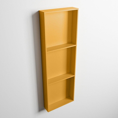 Mondiaz Easy nis 29.5x89.5x8cm voor Inbouw/opbouw 3 open vakken Solid surface Ocher/Ocher