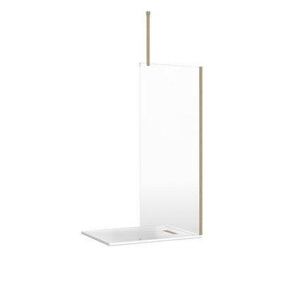 Crosswater Gallery 8 Paroi latérale - 199,7x135,5cm - 8mm - verre transparent - sans profilé et barre de stabilisation