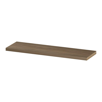 INK 35d étagère murale - 120x35x3.5cm - bord avant chanfreiné - pour niche - MFC Chêne pur