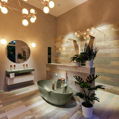 MONDIAZ FLOAT Baignoire îlot - 170x80cm - Armée