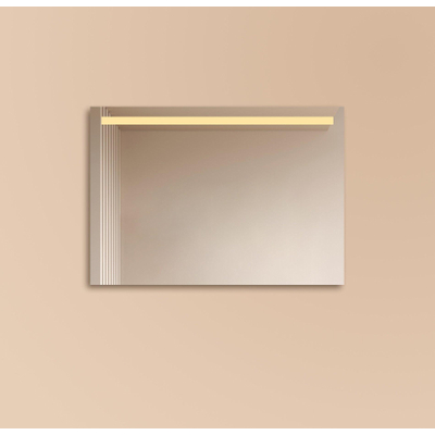 Adema Squared 2.0 Miroir salle de bains 100x70cm avec éclairage LED supérieur avec interrupteur capteur