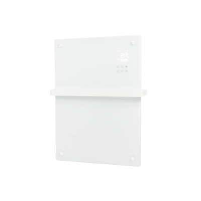 Eurom Alutherm Convecteur - 67.1x43.8cm - IP24 - 800 watts - Wi-Fi - mural - vertical - métal/verre - blanc