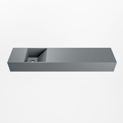 Mondiaz TYNE Lave-mains - 100x23x12cm - vasque à gauche - sans trous de robinet - solid surface - Plata