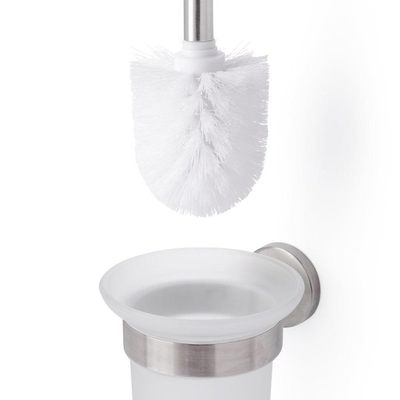 Wiesbaden 304 toiletborstel met houder mat glas/RVS SHOWROOMMODEL
