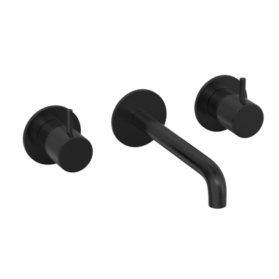 Hotbath COBBER Partie apparente pour robinet de lavabo encastré bec 18 cm MBP Noir brossé PVD