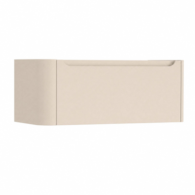 H&R Badmeubelen Juice Meuble sous lavabo - 100x45x40cm - coin gauche arrondi - 1 tiroir - poignée intégrée - Merino