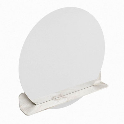 Mondiaz SPOT miroir – Ø 80 cm – avec tablette – Frappe (marbre beige)