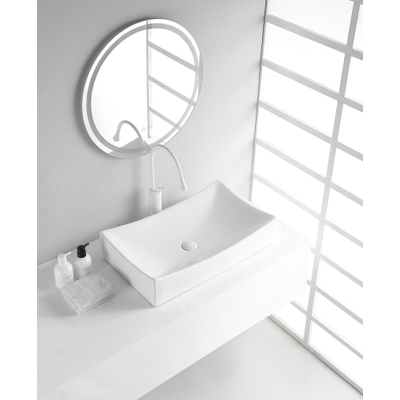 Wiesbaden Slide Vasque à poser 65,5 x 39,5 x 13,5 cm brillant blanc