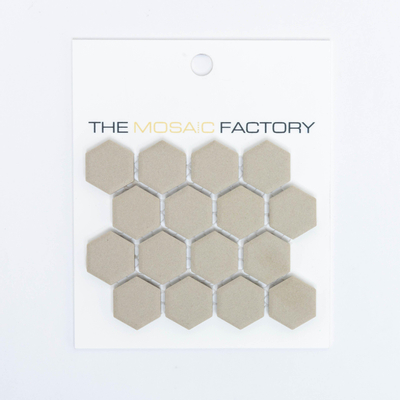 SAMPLE The Mosaic Factory London Carrelage mosaïque - 2.3x2.6x0.5cm - pour sol pour intérieur et extérieur hexagonal - céramique - gris
