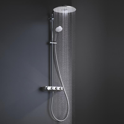 Grohe Euphoria SmartControl Regendoucheset Opbouw- hoofddouche 31cm - handdouche rond - moon white (wit)