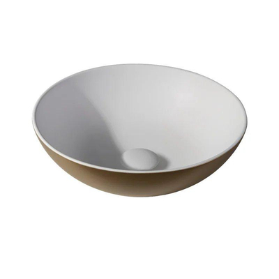 By Goof Waskom - opbouw - 38.5x13.8x38.5cm - Solid surface - Rond - Mat Goud