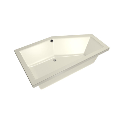 Xenz Society Hoekbad - 160x90x53 - afvoer Midden - Rechts - acryl - pergamon