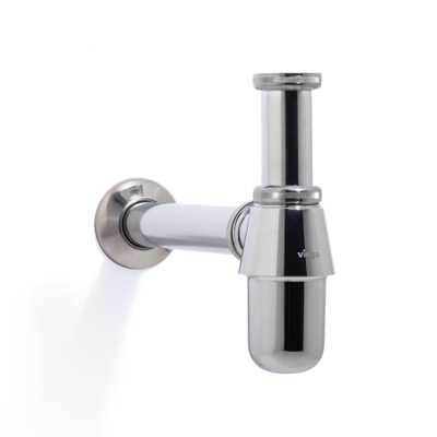 Viega bouchon universel siphon à gobelet avec tube mural 5/4 avec rosace chrome