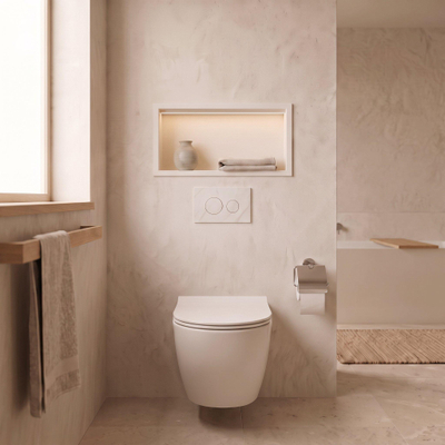 FugaFlow Eccelente Acces niche encastrée - 30x60x7 cm - éclairage LED - blanc mat