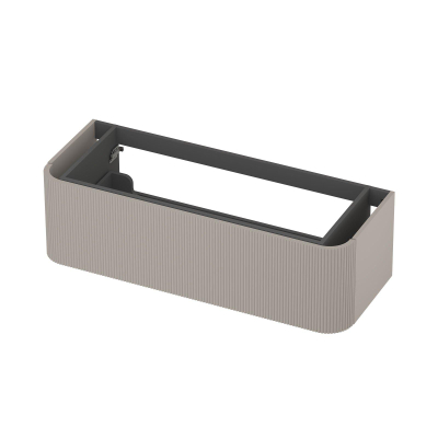 INK Concept R Wastafelonderkast - 120x45x35cm - 1 lade - opliggende grepen - gefreesd - afgeronde hoeken - MDF lak - mat Kasjmier grijs