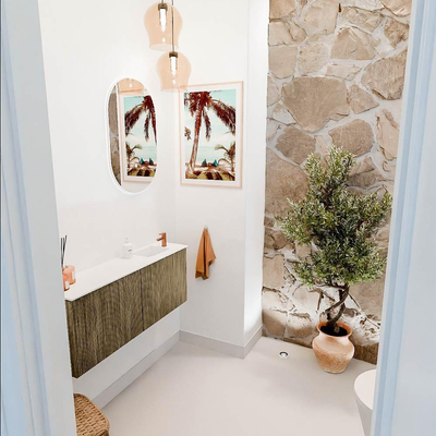 Mondiaz JOYA 100cm toiletmeubel - kleur Dusk - Wastafel FAYE positie Rechts 1 kraangat kleur Talc.