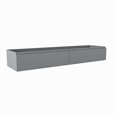 Mondiaz FOGE wastafelonderkast - 170x45x25cm - 2 lades - uitsparing rechts - softclose - Plata
