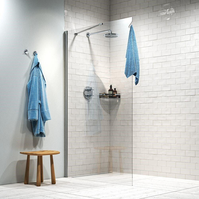 Sealskin Hooked paroi de douche à l'italienne 140x200cm verre de sécurité 6mm chrome