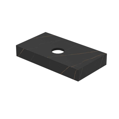 INK Blocq lave-mains plateforme 40x22x6cm suspension libre niche céramique lauren Black matt