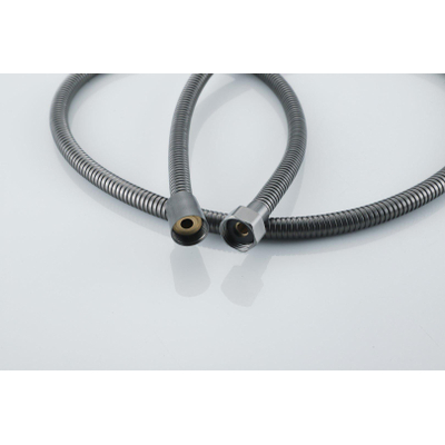Fortifura Calvi doucheslang Metaal - 150cm - PVD - geborsteld gunmetal (antraciet)