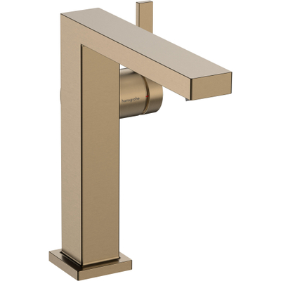 Hansgrohe Tecturis E 1 greeps wastafelkraan - 150 Fine - coolstart - met PushOpen - waste set - geborsteld brons