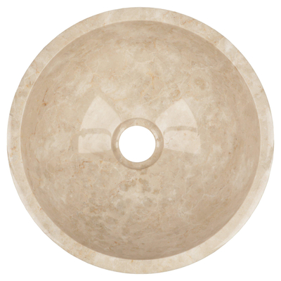 Differnz Boomer Vasque à poser - 21x12cm - rond - Marbre - Beige
