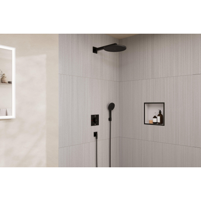 Hansgrohe Raindance Alive S douche de tête - 30cm - encastré - brushed black chrome (noir)