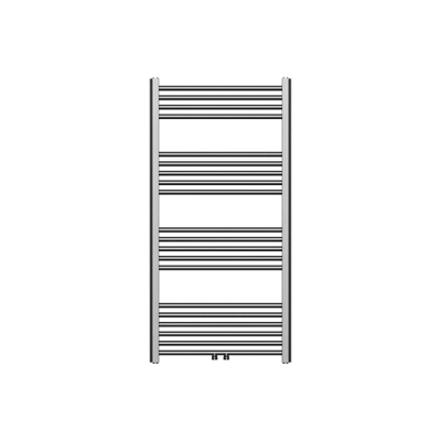 Belrad Handdoekradiator - middenaansluiting - 1200X600mm - 414 Watt - GunMetal