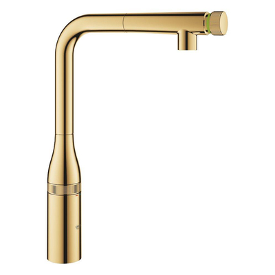 GROHE Essence Mitigeur de cuisine - haut - bec pivotant/extensible - cool sunrise brillant