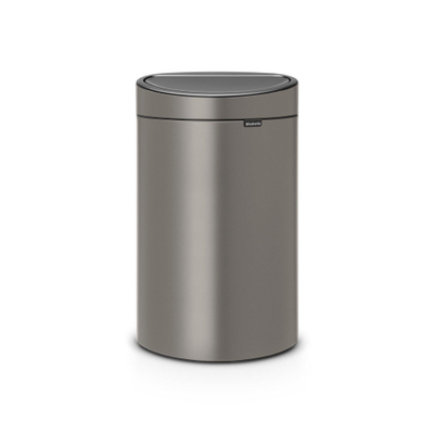 Brabantia Touch Bin Afvalemmer - 40 liter - kunststof binnenemmer - platinum