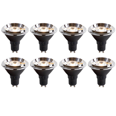 Luedd Ampoule LED - set de 8 - GU10 - 6W - 3000K 475LM - dimmable