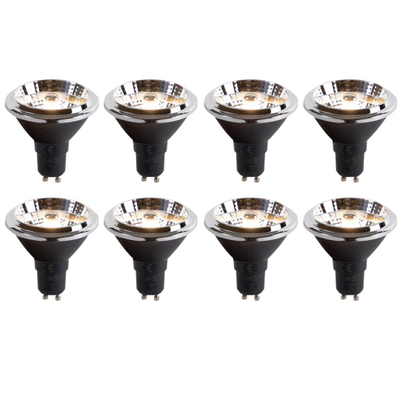 Luedd Lampe LED - lot de 8 - GU10 - 6W - 3000K - 475LM - à intensité réglable