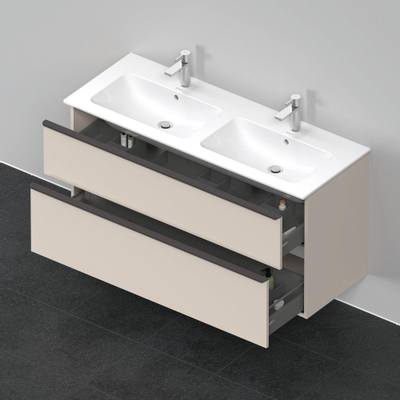 Duravit D-neo Meuble sous vasque 128x46.2x62.5cm 2 tiroirs Taupe mat