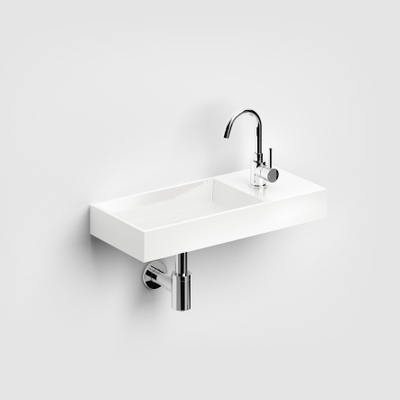 Clou Mini Wash Me lave-mains 56x24cm droite en pierre minérale Blanc