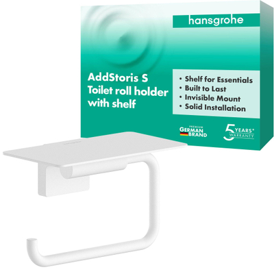 Hansgrohe AddStoris S closetrolhouder met planchet mw