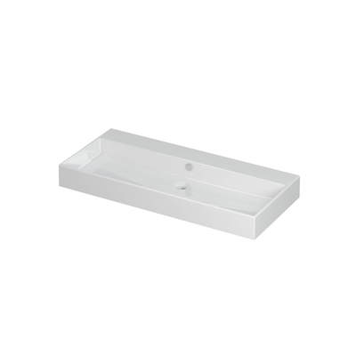 Ink unlimited lavabo 100x11x45cm 0 trous pour robinet 1 évier porcelaine blanc brillant