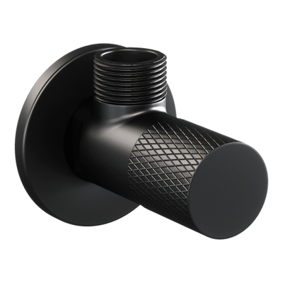 BRAUER Black Carving Robinet d'équerre - G1/2 - flexible - Noir mat