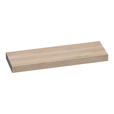 BRAUER Creek topblad vrijhangend - 140x50x10cm - lamellen eiken wit
